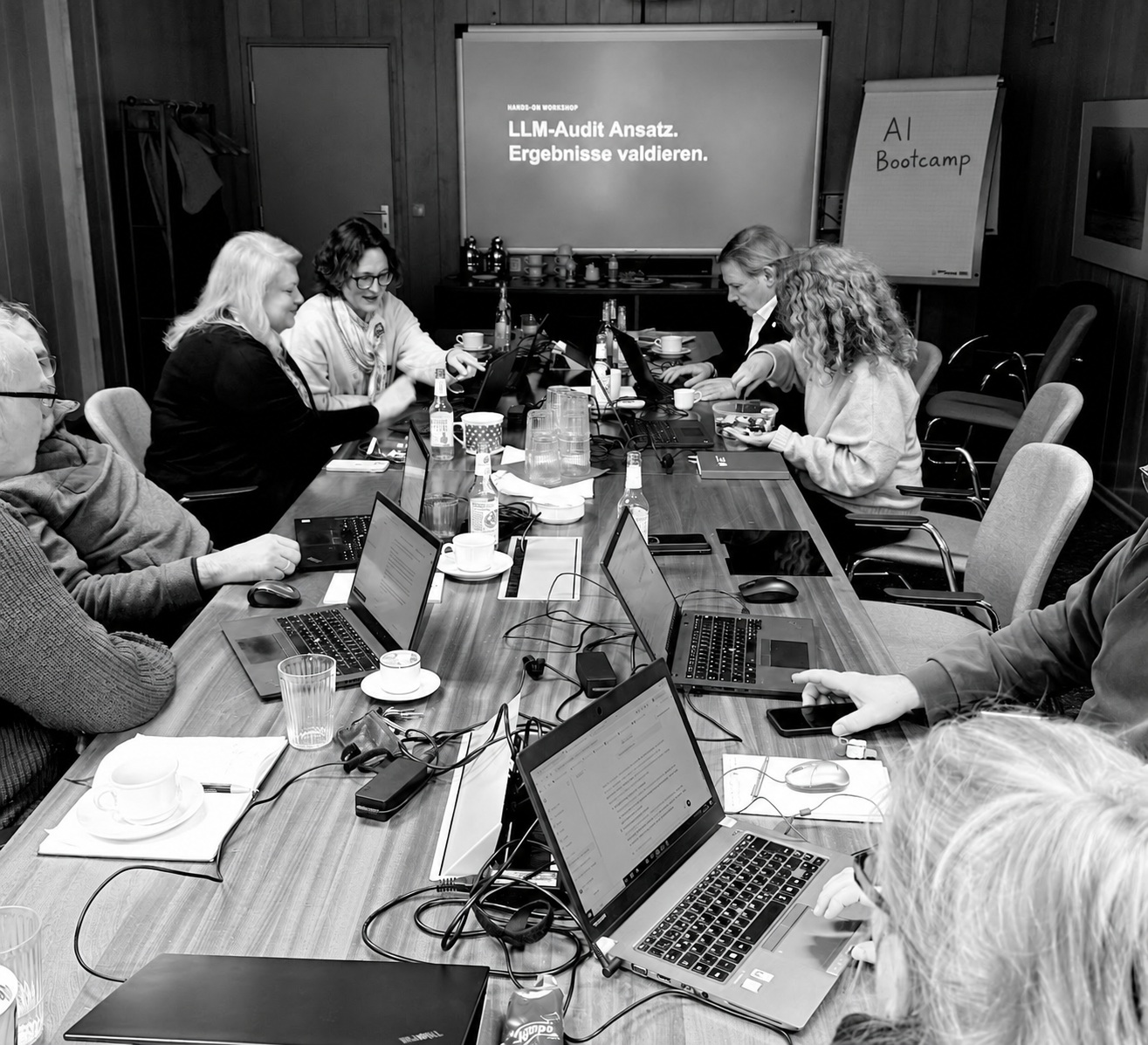 AI Bootcamp: participants reviewing AI results in the workshop